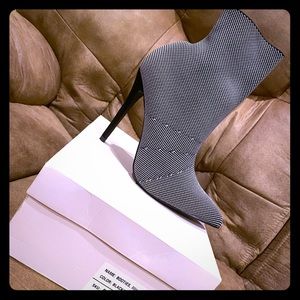 Black and white boot